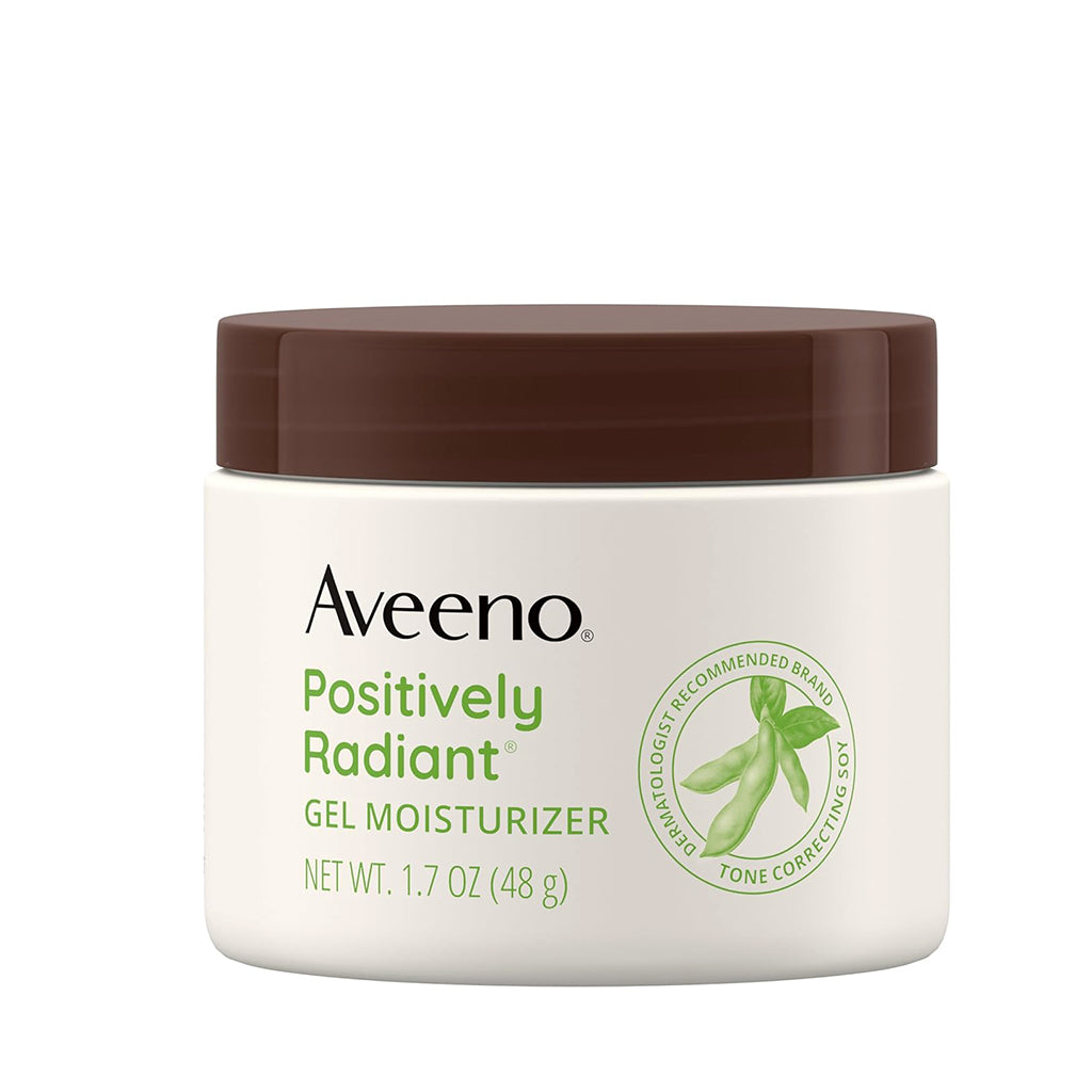 Aveeno Positively Radiant Daily Gel Face Moisturizer Oil-Free Pack 12 Size 1.7oz