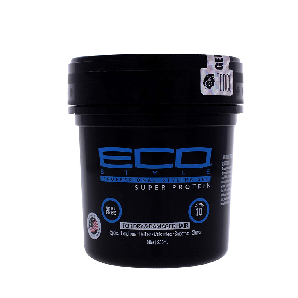 Eco style Super Protein Styling Gel Black/Blue 8oz