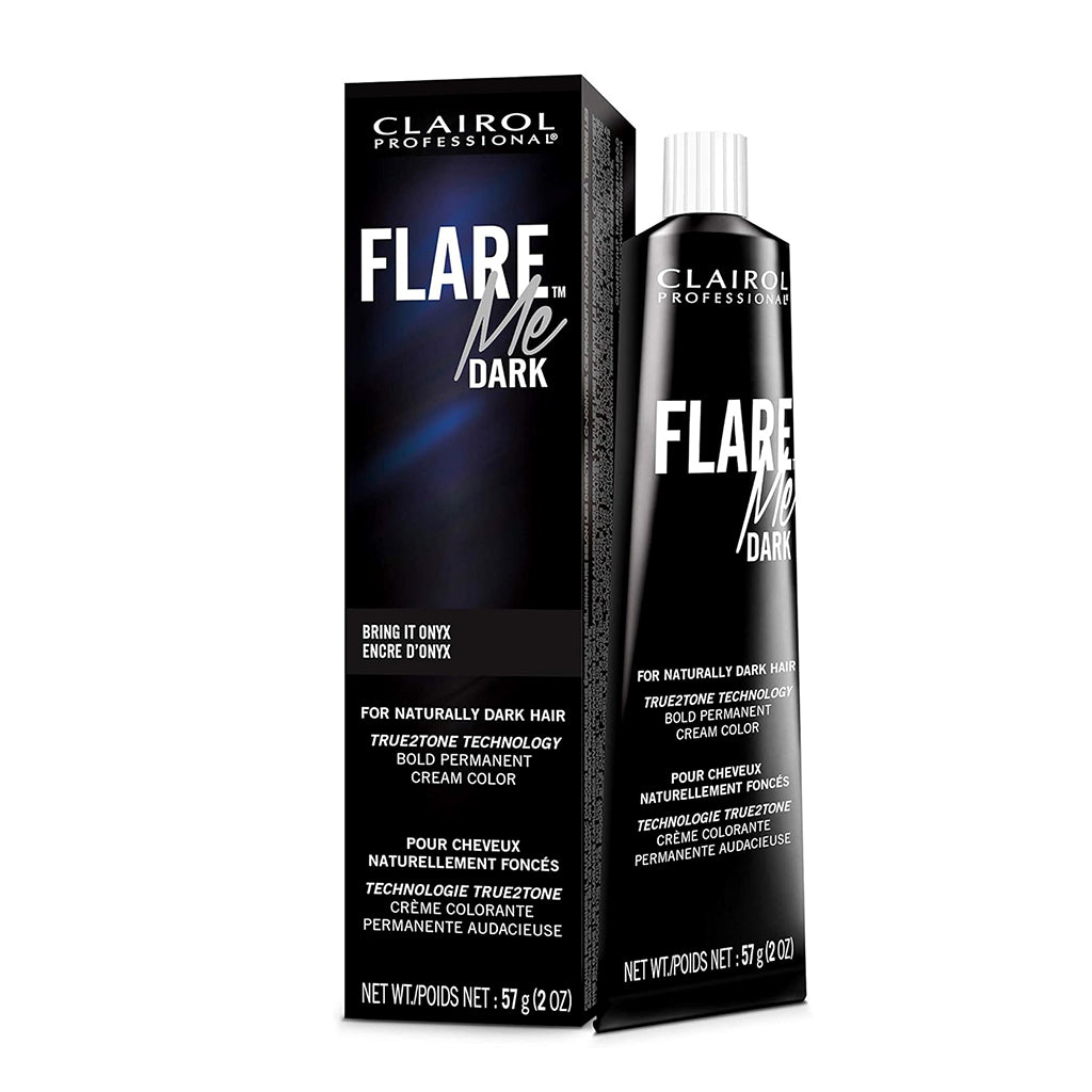 Clairol Flare Me Dark Permanent Cream Hair Color Bring It Onyx 2oz Pack 36