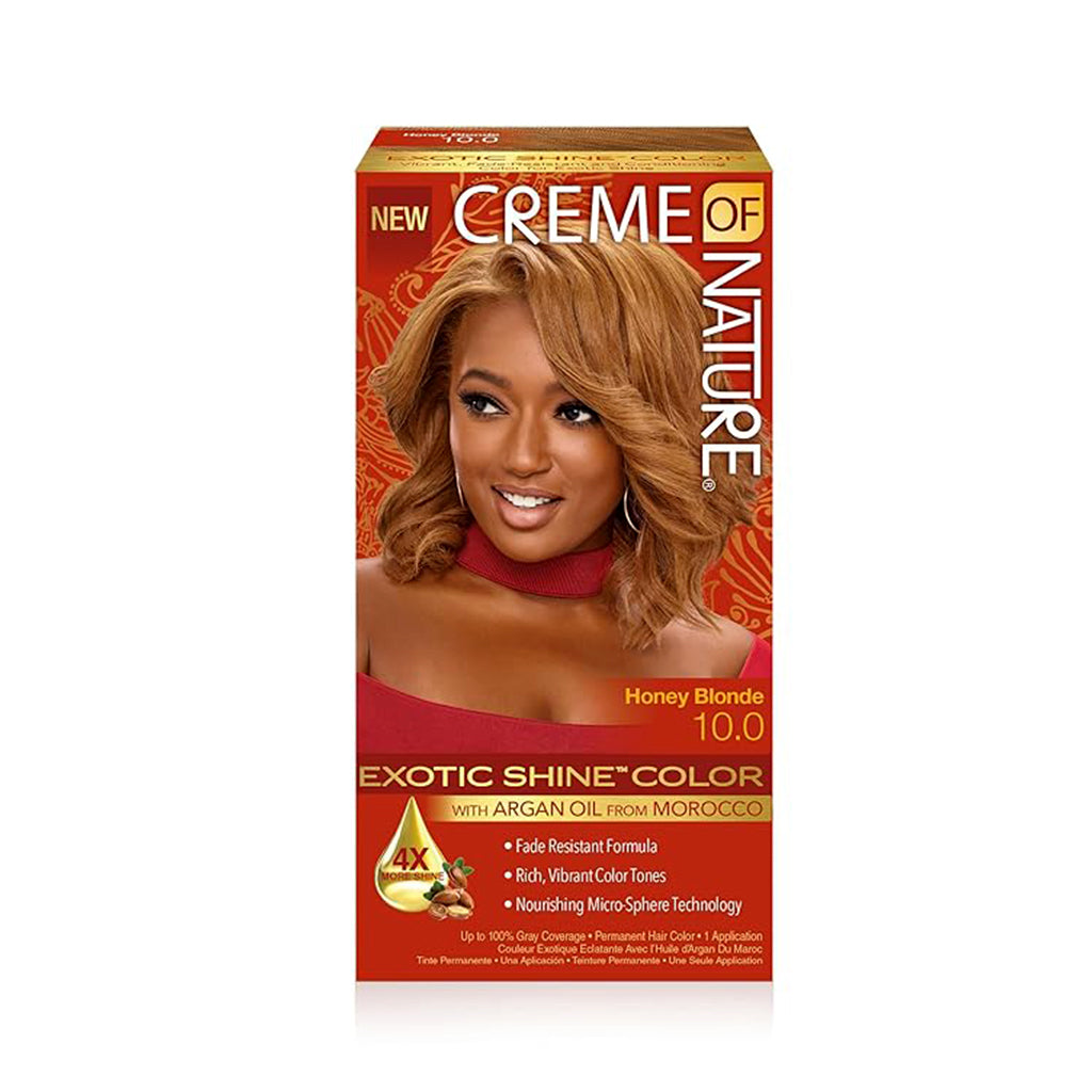 Creme of Nature Exotic Shine Hair Color 10.0 Honey Blonde Pack 12