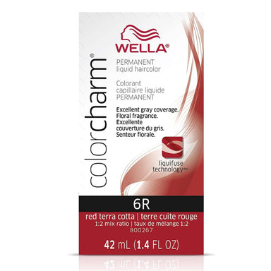 Wella Hair Color Permanent Liquid 6R Red Terra Cotta 1.4oz Pack 36