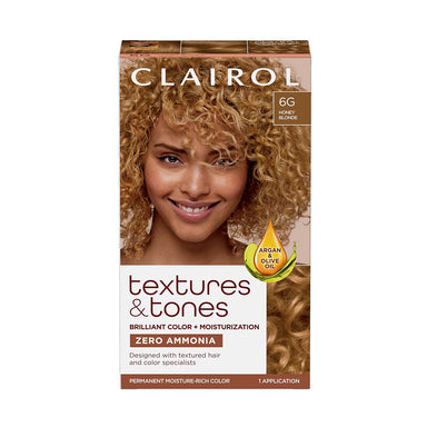 Clairol Professional Textures and Tones Permanent Hair Dye 6G Honey Blonde Pack 12