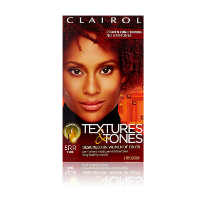 Clairol Textures & Tones Ammonia Free Permanent Hair Dye 5RR Fire Pack 12