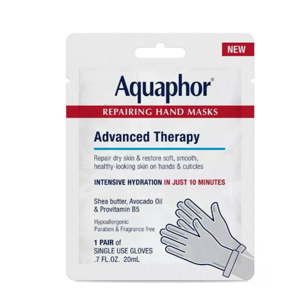 Aquaphor Repairing Hand Masks Pack 3/6's Size 1 pair 0.7oz