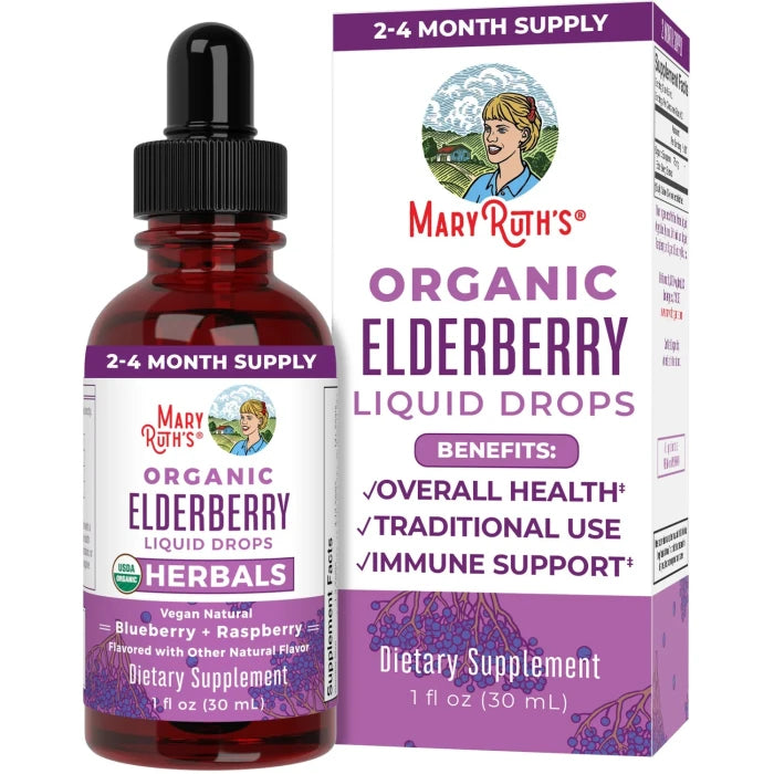 Mary Ruth Elderberry Drops, Blueberry Raspberry, Org, 1 oz Pack 144 Size 24 mo