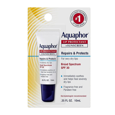 Aquaphor Lip Repair & Protect SPF 30 Tube Blister Card Dual Pack 8/6's Size 0.35oz