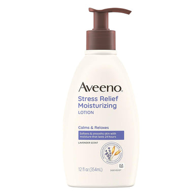 Aveeno Stress Relief Moisturizing Lotion with Lavender Scent Pack 12 Size 12oz