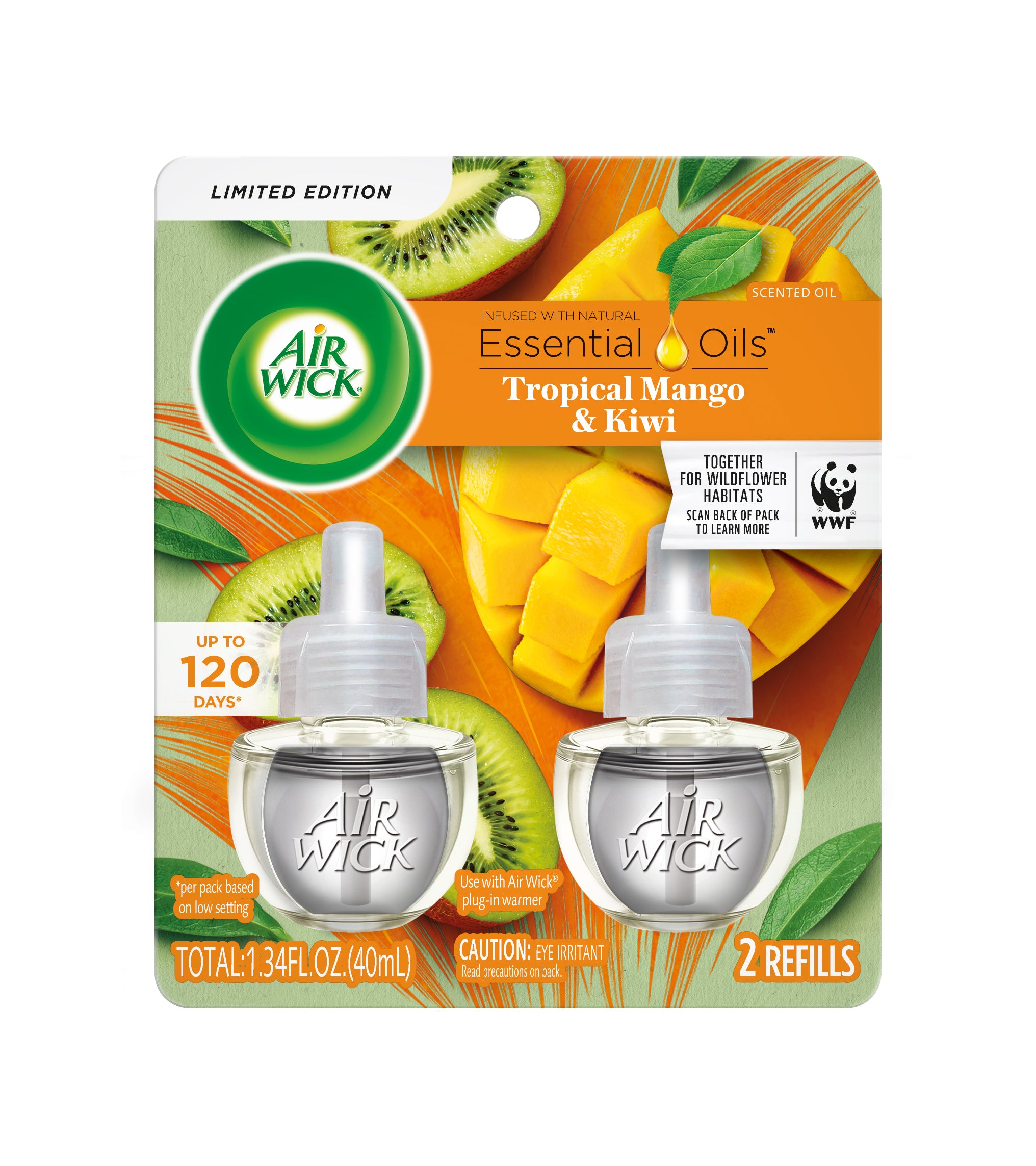 AIR WICK® Scented Oil - Twin Refill Fresh Mango & Kiwi 6/(2x.67) oz.