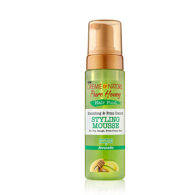 Creme of Nature Pure Honey Avocado Smoothing & Frizz Control Styling Mousse 7oz Pack 1