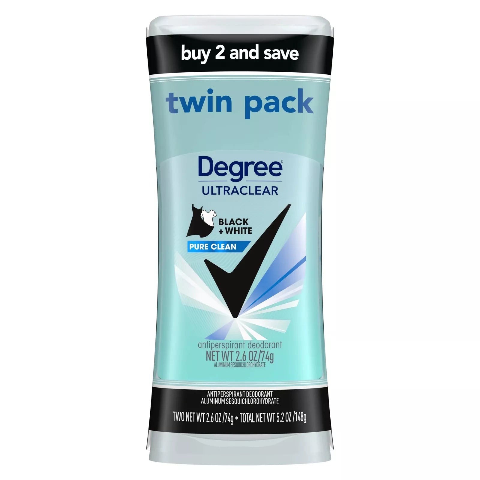 Degree For Women AP UC B+W Pure Clean 6(2) 2.6z(2IPK) Pack 6