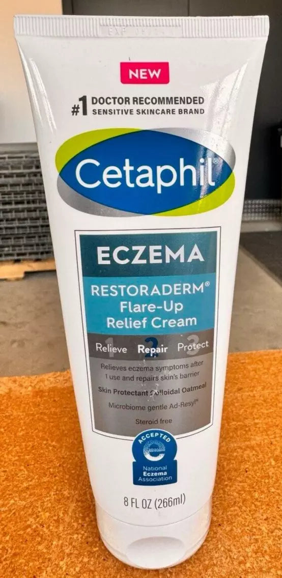 Cetaphil Eczema Restoraderm Flare-Up Relief Cream (new price as of 9/1/23) Size 8 oz  Case Pack 12