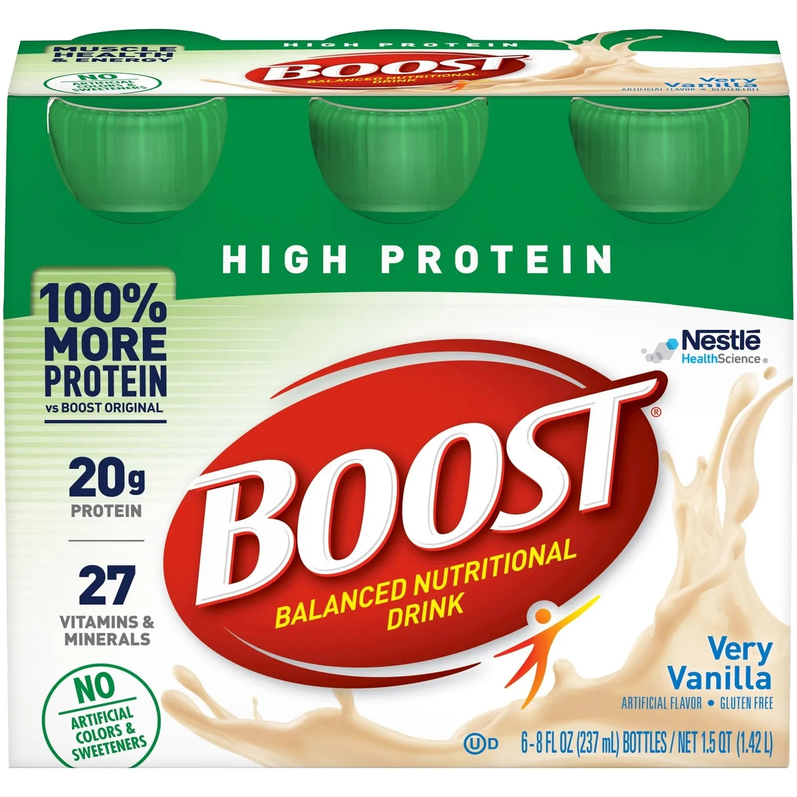 Nestle  Boost-Bottles High Protein Vanilla 4x6ct Unit 24