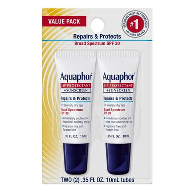 Aquaphor Lip Repair & Protect SPF 30 Stick Blister Card Dual Pack 8/6's Size 0.34oz