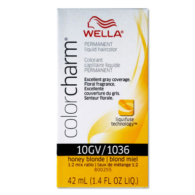 Wella Hair Color Permanent Liquid 1036 10GV Honey Blonde 1.4oz Pack 36