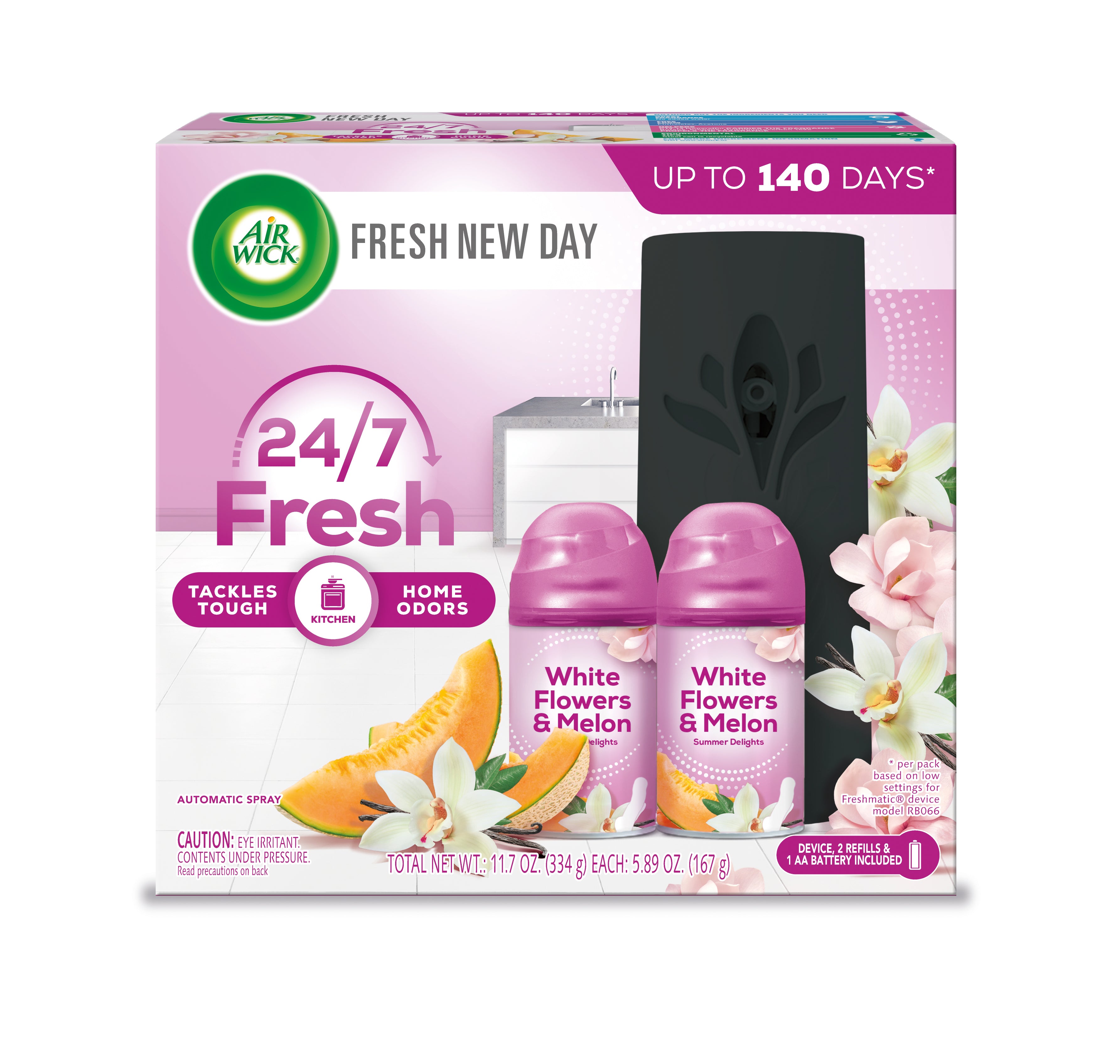 AIR WICK® FRESHMATIC® Ultra - Starter Kit White Flowers & Melon Summer Delights  1+2 -